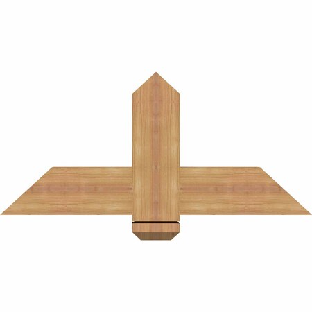 Ekena Millwork Eugene Smooth Timber Gable Bracket, Western Red Cedar, 36"W x 16"H x 3 1/2"D x 5 1/2"F, 11/12 Pitch GBW036X16X0406EUG00SWR